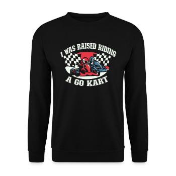 Aller karting karting pilote de kart drôle - Sweat-shirt Unisexe - noir - Devant - Alina (178cm) & Michal (187cm)