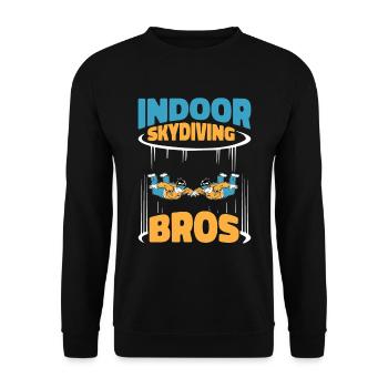 Indoor Skydiving Brother - Unisex Sweatshirt - black - Front - Alina (178cm) & Michal (187cm)