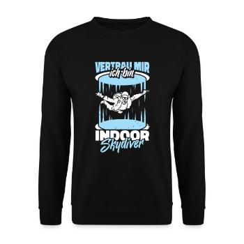 Indoor Skydiving Funny - Unisex Sweatshirt - black - Front - Alina (178cm) & Michal (187cm)