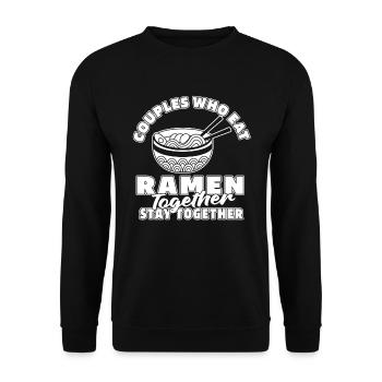 Ramen - Unisex Pullover - Schwarz - Vorne - Alina (178cm) & Michal (187cm)