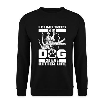 Arboriculteur grimpeur arboriculteur - Sweat-shirt Unisexe - noir - Devant - Alina (178cm) & Michal (187cm)