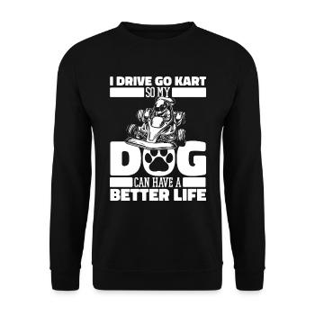 Go karting, karting, karting - Unisex Sweatshirt - black - Front - Alina (178cm) & Michal (187cm)
