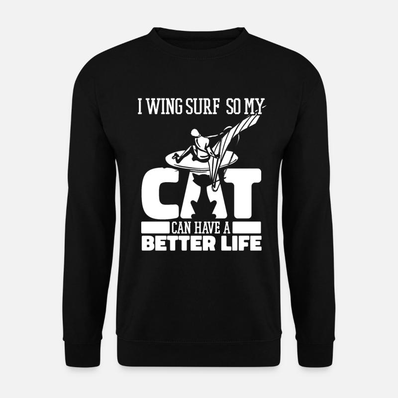 Wing Surf Wing Foil - Unisex Sweatshirt - black
