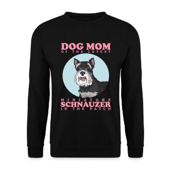 Schnauzer miniature Maman Schnauzer Chien Cadeau - Sweat-shirt Unisexe - noir - Devant - Alina (178cm) & Michal (187cm)
