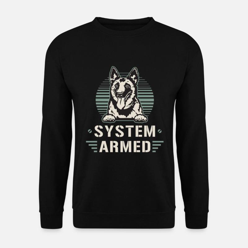 Belgian Malinois System Armed Belgian Shepherd - Unisex Pullover - Schwarz