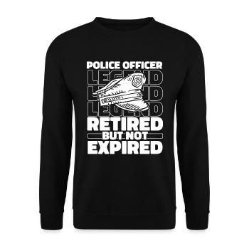 Polizist Polizei Im Ruhestand - Unisex Pullover - Schwarz - Vorne - Alina (178cm) & Michal (187cm)