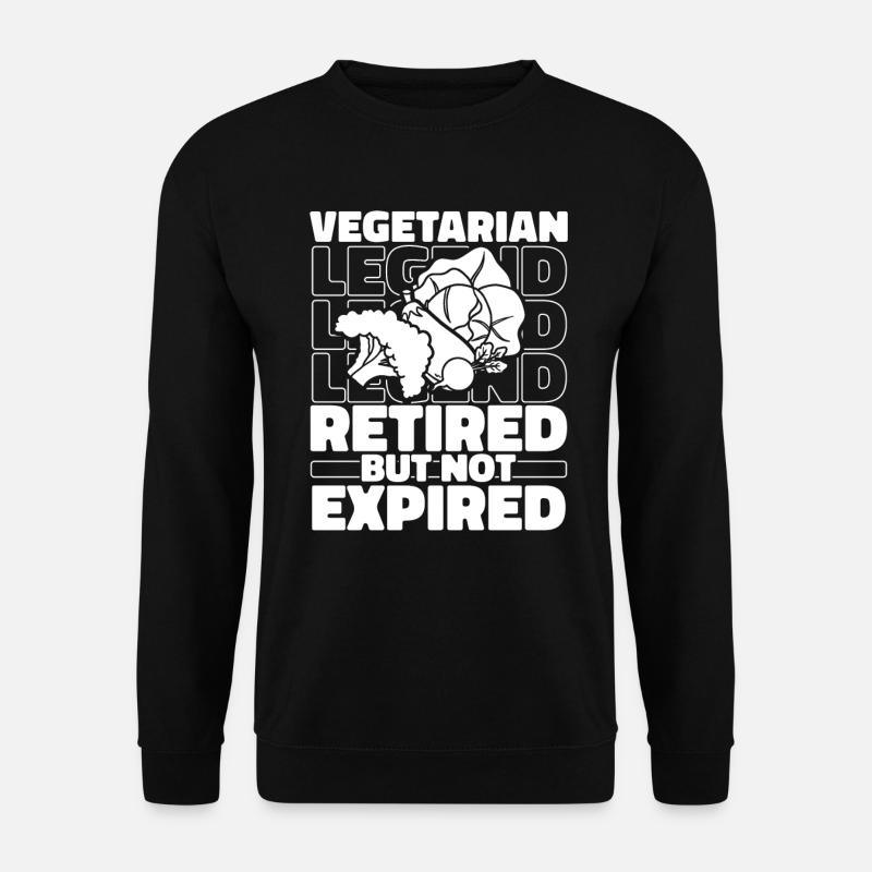 Vegetarisch Vegetarier Im Ruhestand - Unisex Pullover - Schwarz