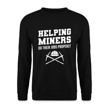Engineer Mining Engineer - Unisex Sweatshirt - black - Front - Alina (178cm) & Michal (187cm)