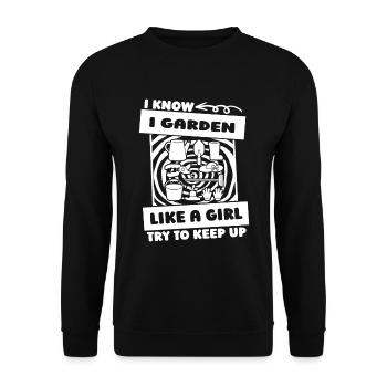 Hobby gardener garden - Unisex Sweatshirt - black - Front - Alina (178cm) & Michal (187cm)