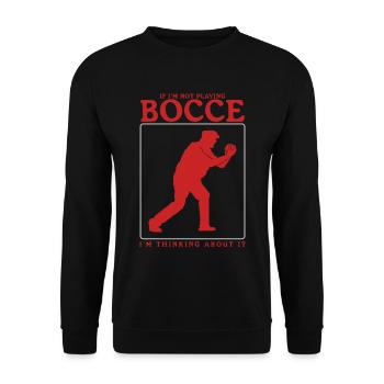 Boccia Bocce Bocciaspieler Boulesport Geschenk - Unisex Pullover - Schwarz - Vorne - Alina (178cm) & Michal (187cm)