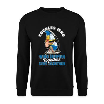 Wing Surf Wing Foil Paar - Unisex Pullover - Schwarz - Vorne - Alina (178cm) & Michal (187cm)