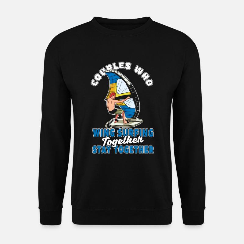 Wing Surf Wing Foil Pair - Unisex Sweatshirt - black