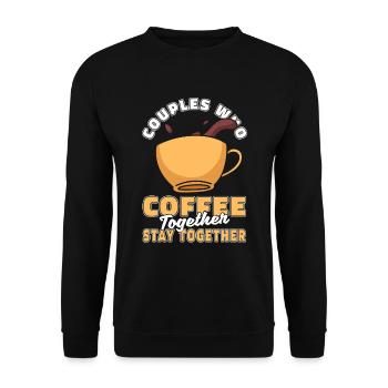 Coffee Cafe Couple - Unisex Sweatshirt - black - Front - Alina (178cm) & Michal (187cm)