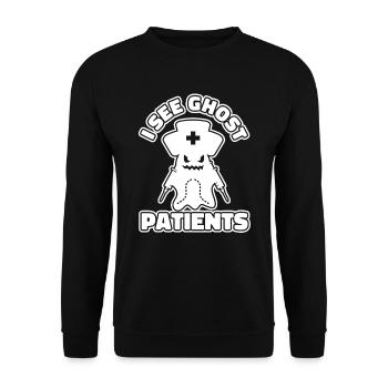 Fantôme de l’infirmière - Sweat-shirt Unisexe - noir - Devant - Alina (178cm) & Michal (187cm)