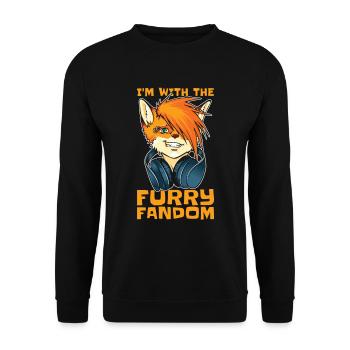 Furry Fandom Fursuits Casque - Sweat-shirt Unisexe - noir - Devant - Alina (178cm) & Michal (187cm)