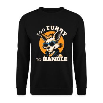 Furry Fandom Fursuits - Unisex Sweatshirt - black - Front - Alina (178cm) & Michal (187cm)