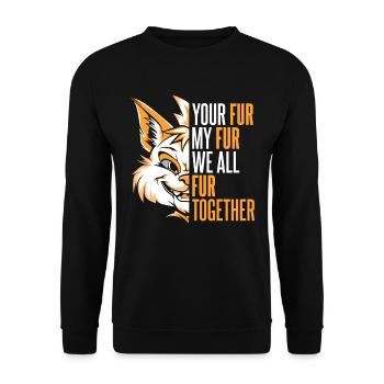 Furry Fandom Fursuits - Unisex Sweatshirt - black - Front - Alina (178cm) & Michal (187cm)