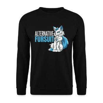Furry Fandom Fursuits Cool - Unisex Sweatshirt - black - Front - Alina (178cm) & Michal (187cm)