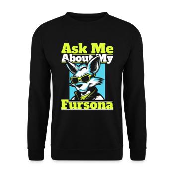 Furry Fandom Fursuits - Unisex Sweatshirt - black - Front - Alina (178cm) & Michal (187cm)