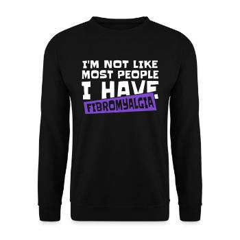 Fibromyalgie Rhumatisme - Sweat-shirt Unisexe - noir - Devant - Alina (178cm) & Michal (187cm)