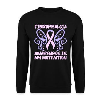Fibromyalgie Rhumatisme - Sweat-shirt Unisexe - noir - Devant - Alina (178cm) & Michal (187cm)