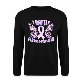 Fibromyalgie Rhumatisme - Sweat-shirt Unisexe - noir - Devant - Alina (178cm) & Michal (187cm)