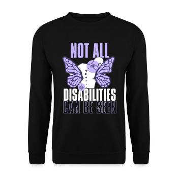 Fibromyalgie Rhumatisme - Sweat-shirt Unisexe - noir - Devant - Alina (178cm) & Michal (187cm)