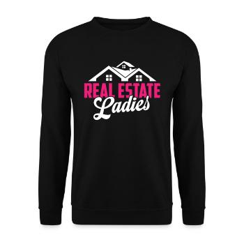 Real estate agent lady - Unisex Sweatshirt - black - Front - Alina (178cm) & Michal (187cm)