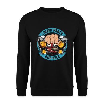 Helicopter Helicopter Beer - Unisex Sweatshirt - black - Front - Alina (178cm) & Michal (187cm)