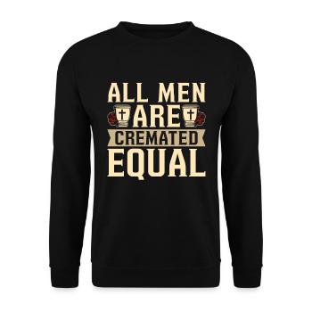 Embalmer All Men Are Cremated Equal Funeral Home - Unisex Sweatshirt - black - Front - Alina (178cm) & Michal (187cm)