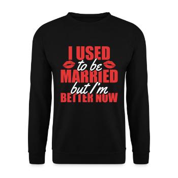 divorce marriage divorced sarcastic - Unisex Sweatshirt - black - Front - Alina (178cm) & Michal (187cm)