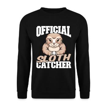Sloth Funny Sloth Baseball - Unisex Sweatshirt - black - Front - Alina (178cm) & Michal (187cm)