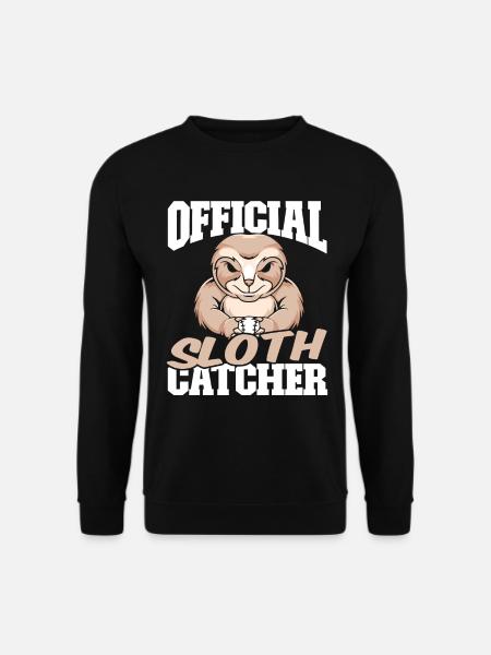 Sloth Funny Sloth Baseball - Unisex Sweatshirt - black