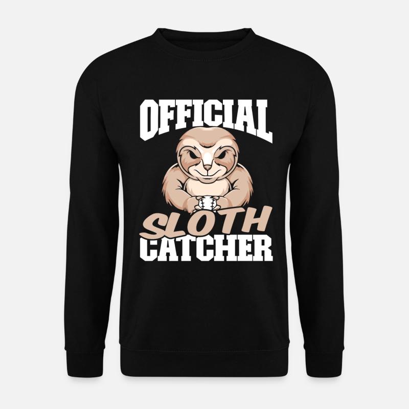 Sloth Funny Sloth Baseball - Unisex Sweatshirt - black