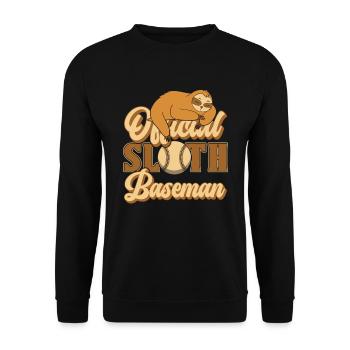 Faultier Faultier Baseball - Unisex Pullover - Schwarz - Vorne - Alina (178cm) & Michal (187cm)