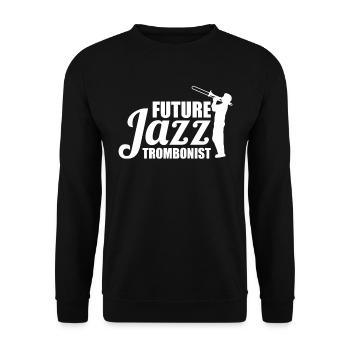 Musique Jazz Musiciens Trombone Jazz - Sweat-shirt Unisexe - noir - Devant - Alina (178cm) & Michal (187cm)
