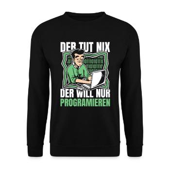 Entwickler Coder Programmierer Computer - Unisex Pullover - Schwarz - Vorne - Alina (178cm) & Michal (187cm)