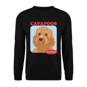 Cavapoo Dogs Cavoodle Dog Owner Cadeau - Sweat-shirt Unisexe - noir - Devant - Alina (178cm) & Michal (187cm)
