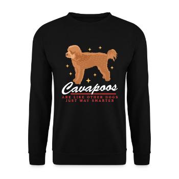 Chiens Cavapoo | Cadeau du propriétaire de chien Cavoodle - Sweat-shirt Unisexe - noir - Devant - Alina (178cm) & Michal (187cm)