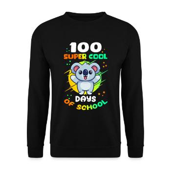 100 School Days Kids School Student Gift - Unisex Sweatshirt - black - Front - Alina (178cm) & Michal (187cm)