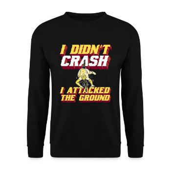 Road Bike Cycling Cyclist Humor - Unisex Sweatshirt - black - Front - Alina (178cm) & Michal (187cm)