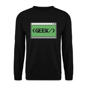 Entwickler Coder Programmierer Geek - Unisex Pullover - Schwarz - Vorne - Alina (178cm) & Michal (187cm)