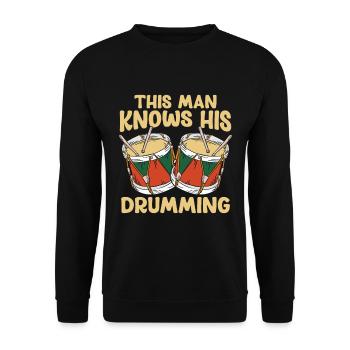 Spielmannszug Drums Lustig - Unisex Sweatshirt - black - Front - Alina (178cm) & Michal (187cm)