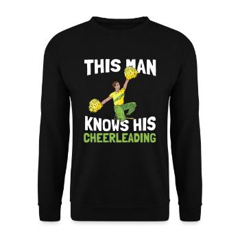 Cheerleader Cheerleading Lustig - Unisex Pullover - Schwarz - Vorne - Alina (178cm) & Michal (187cm)