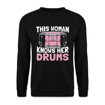 Batterie Batteur Batteur - Sweat-shirt Unisexe - noir - Devant - Alina (178cm) & Michal (187cm)