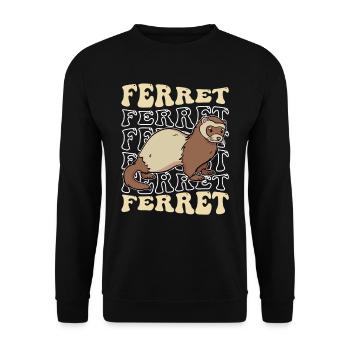 Putois furet - Sweat-shirt Unisexe - noir - Devant - Alina (178cm) & Michal (187cm)