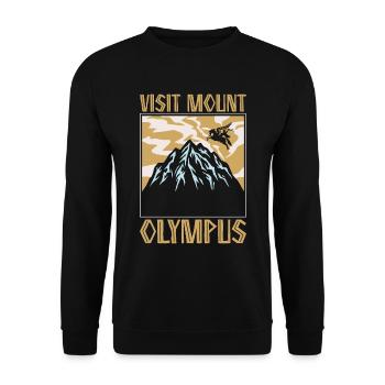 Greek Mythology Visit Mount Olympus Ancient Greece - Unisex Sweatshirt - black - Front - Alina (178cm) & Michal (187cm)