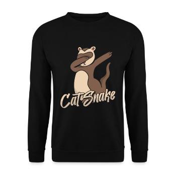 Frettchen Iltis - Unisex Pullover - Schwarz - Vorne - Alina (178cm) & Michal (187cm)