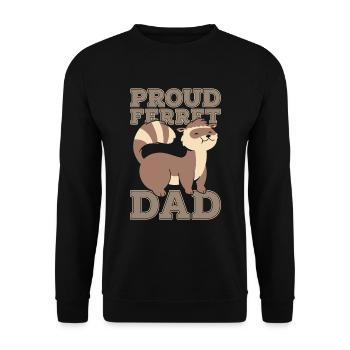 Ferret polecat daddy - Unisex Sweatshirt - black - Front - Alina (178cm) & Michal (187cm)