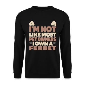 Putois furet - Sweat-shirt Unisexe - noir - Devant - Alina (178cm) & Michal (187cm)